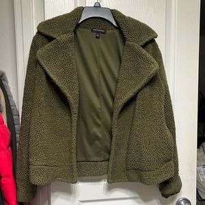 Banana Republic factory Green Front Sherpa Teddy Jacket.